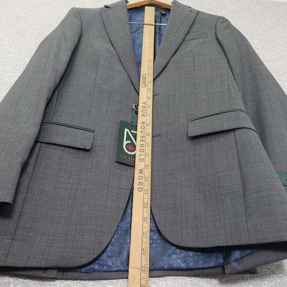 Ted Baker No Ordinary Joe London Gray Suit Jacket 36S & 30S Pants Set - Picture 10 of 16